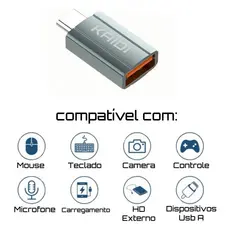 Adaptador Conector Tipo C Para USB OTG 3.0 Transferencia De Dados Conversor Marcho Kaidi