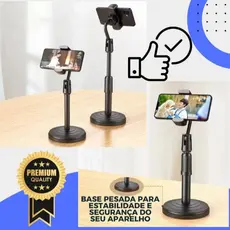 Suporte De Celular Tripé Para Mesa Ajustável 360° Mini Pedestal Ideal Para Gravacão De Videos