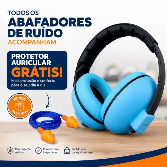 Abafador Ruído Proteção Auricular Concha Auditivo Autista Tdah Pequeno Infantil Mcsb