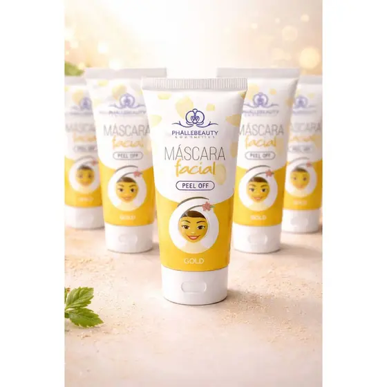 Máscara Facial Peel Off Gold Phállebeauty 50g Iluminadora Vitamina E Remove Impurezas Pele Macia