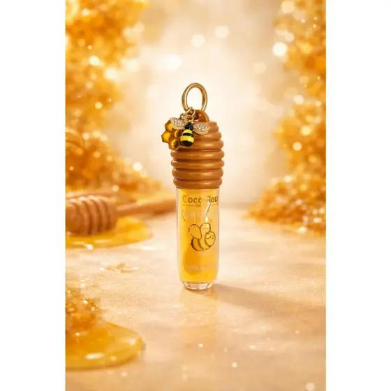 Lip Gloss Mel Hidratante Cocco Fleur Brilho Labial Sweet Bee com Chaveiro Abelhinha