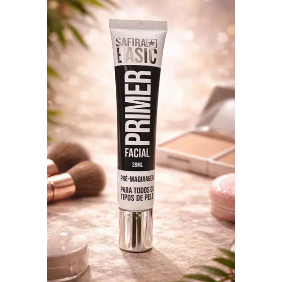 Primer Facial Safira Basic 28ml Pré Maquiagem | Controla Oleosidade, Suaviza Poros e Prolonga Make