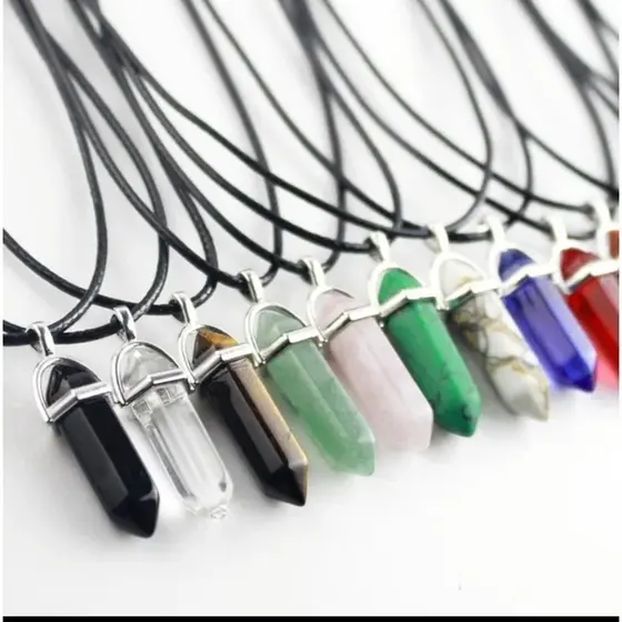 Colar Hippie de Pedras Pendulo, Diversos Modelos, Acessório Compatível com Pulseiras de Moda