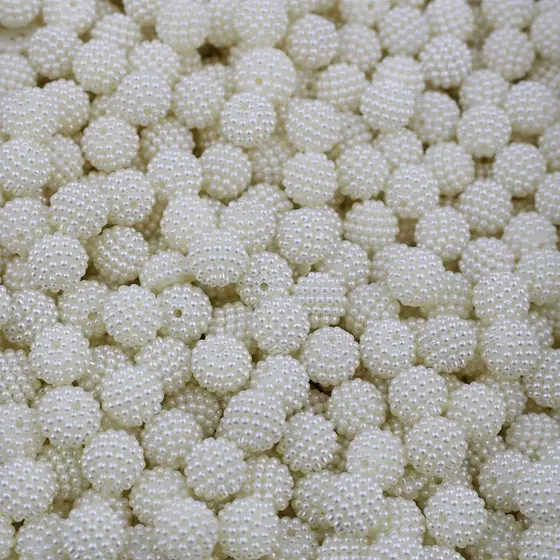 25-250pcs Pérola Craquelada Abs Amora Com Furo 8 /10/12/14/16 mm