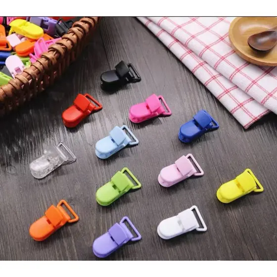 10 - 50 Pcs Prendedor De Chupeta Clip Jacaré - Múltiplas Cores