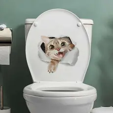 YF012-W gatinho quebrado adesivos de parede adesivos de banheiro adesivos de parede decoração de banheiro adesivos de pa