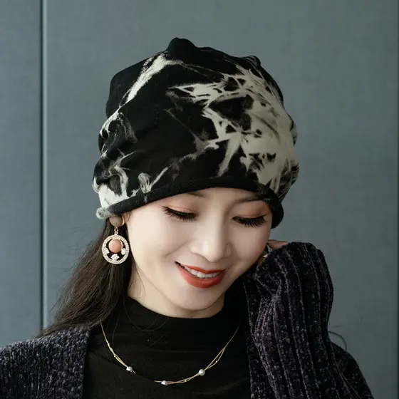Chapéu feminino estilo 2024 novo estilo primavera outono pilha chapéu feminino pós-parto confinamento lenço chapéu frio