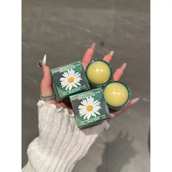 Bálsamo labial de camomila alemã, bálsamo multiuso, hidratante, Anti-secagem, esfoliante para pele morta, linhas labiais