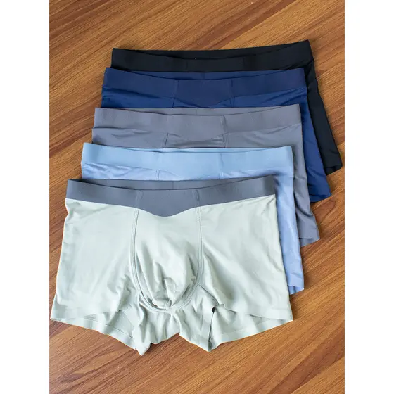RE novo estilo boxer masculino cintura média antibacteriano Lenzing Modal roupa interior masculina sem costura boxer bre