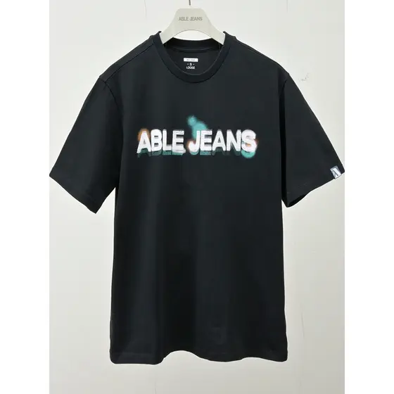 Capaz JEANS unissex lavado em torno do pescoço impresso algodão de manga curta camiseta puro algodão respirável verão no