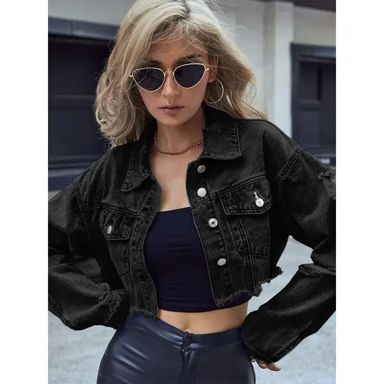 Jaqueta jeans2026 primavera novo estilo feminino europeu americano INS Casual All-Match curto moda denim jaqueta curta