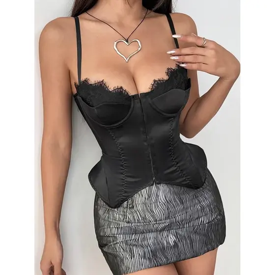 Europeu americano novos produtos feminino High-End palácio indústria pesada preto brilhante Ding costura duplo-Lay