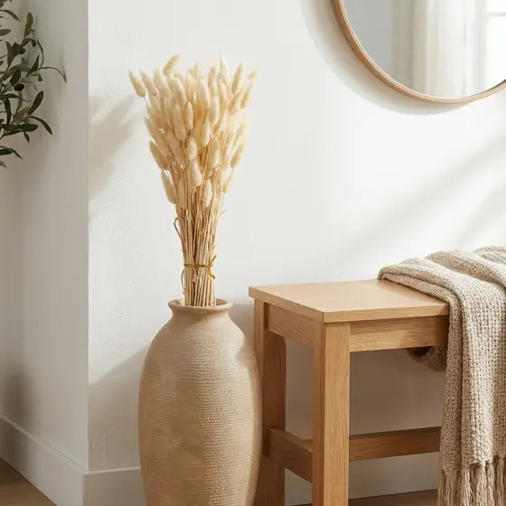 50 Hastes Rabo de Coelho Natural 60cm Flor Seca Lagurus Colorida Decorativa Boho Enfeite Vaso Sala