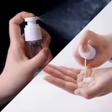 Frasco Tubo Pump 30ml Recarregável Para Creme Gel Loção Álcool Em Gel Viagem Portátil Kit 1 Unidade Kit 3 Peças