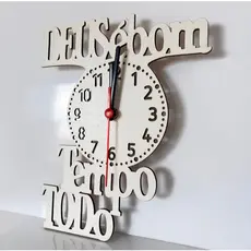 Relógio Decorativo em MDF Branco Premium Tema Deus é Bom o Tempo Todo Enviamos com Pilha - 21x26cm