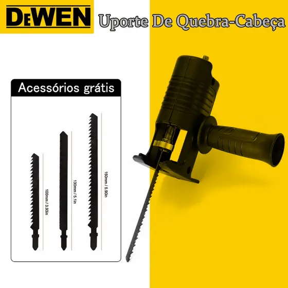 DeWEN Kit Serra Elétrica Tico Tico Para Furadeira E Parafusadeira Ferramenta De Corte Madeira