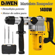 Martelete Rompedor 1400W Com Furar e Talhadeira 3 em 1 Martelo /Picareta Elétrica,Industrial Destruidor de Concreto