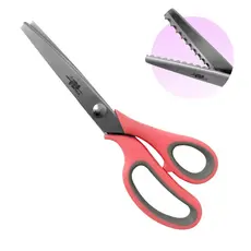 Tesoura Escalope 5mm Rosa Costura Patchwork Artesanato