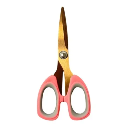 Tesoura Profissional Titanium 5,5 Rosa Costura Artesanato