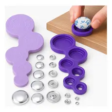 Kit Forrar Botões Patchwork Costura + 6 Botões Encapar Botão Artesanato DIY