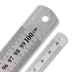 Régua Aço Inox 100cm 1 Metro 40 Pol Artesanato