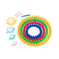 Kit Tear Circular Manual para Tricô e Crochê + Faz Pompom | Ideal para Amigurumi e Artesanato