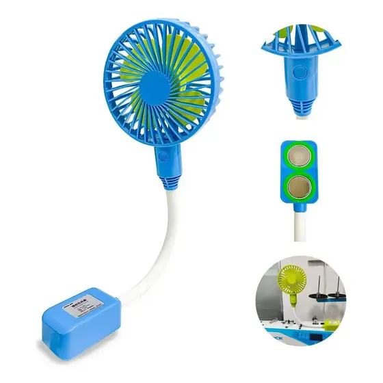Mini Ventilador Portátil Sem Fio Haste Flexível com Ímã Para Máquina de Costura Escritório Ateliê