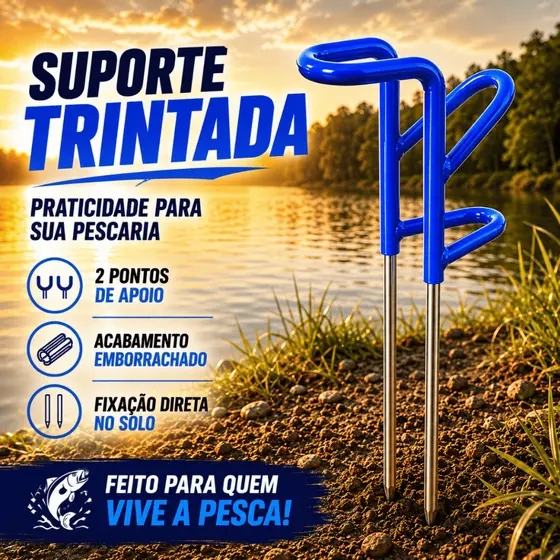Suporte Vara Pesca Emborrachado Apoio Pesqueiro