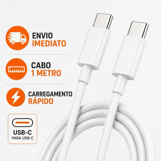 Cabo Tipo C Tipo C Turbo 1 Metro 3A Carregamento Rápido