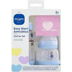 Kit 2un Mamadeira MAM START Anticólica - 130ml + 260ml (AZUL)