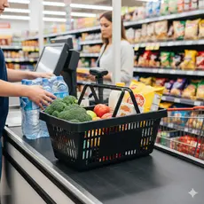 Caixa plástica vazada retangular preta resistente transporte armazenagem empilhável Achadinhos
