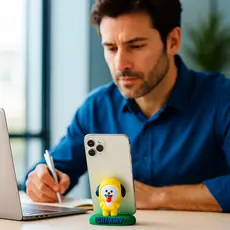 Suporte Telefone Mesa Escritório Trabalho Tablet Apoio Aparelho Ergonômico Cachorrinho Achadinhos