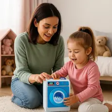 Mini Máquina Lavar Roupinha Brinquedo Com Secadora Casinha Boneca Presente Menina Infantil