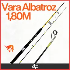 Vara Albatroz 1,80 m / 20-40 lb New Techno Solid Fibra de Vidro, Cabo EVA, Ação Média/Rápida