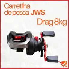 Carretilha Pesca Anticabeleira Drag Reforçado18+1 Rolamentos Esquerdo