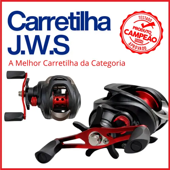 Carretilha JWS - Drag 8 Kg 18 Rolamentos 200g Carretel Aluminio