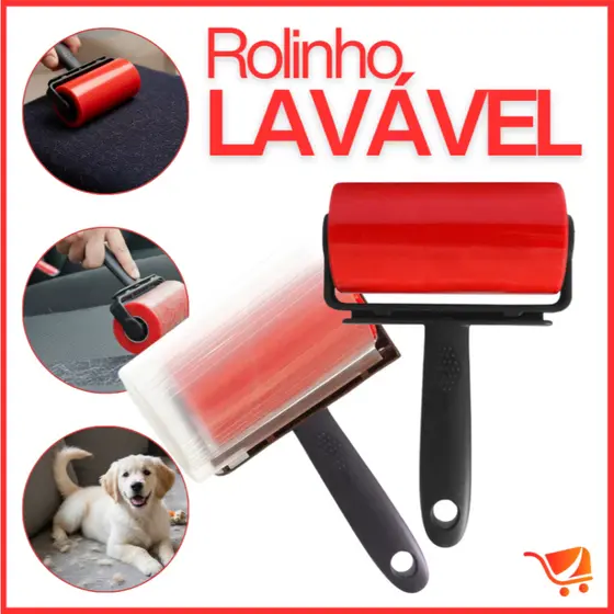 Rolo Adesivo Lavável Powermaid - Reutilizável e Sem Resíduos para Limpeza Eficiente
