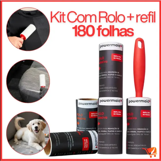 Rolo Adesivo Tira Pelos Para Roupa e Estofados Banco De Carro Multiuso Camesa