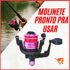 Molinete De Pesca RV200 Com Linha Leve E Forte Pronto Pra Uso Alta Resistência 10kg