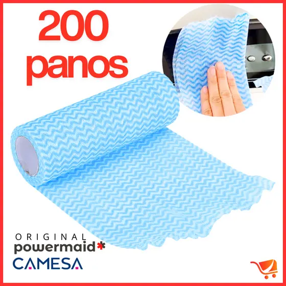 Rolo de Pano Multiuso Picotados Para Limpeza Rolo Tipo Perfex 21x29 Reutilizável Alta Absorção