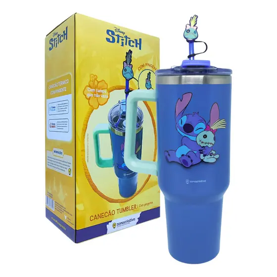 Canecão Tumbler Stitch Voodoo 1,150L Disney Zona Criativa