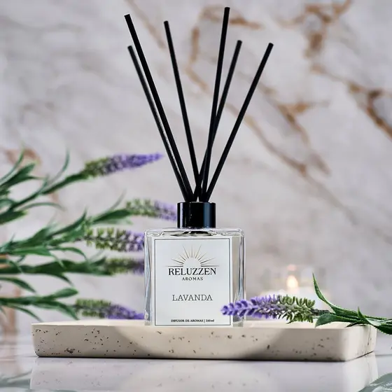 Difusor de Ambiente com Varetas Lavanda 250ml Aromatizador Essência Premium