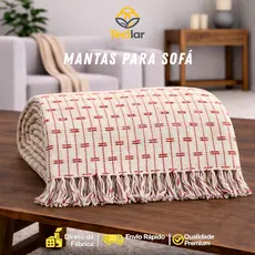 Manta para Sofá King 3,00X2,25m Gigante 100% Algodão | Decorativa Luxo | Capa Protetora e Elegante