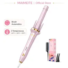MAIMEITE Modelador de Cachos Automático Rotativo 25mm Bivolt Cerâmica 3 Temperaturas Aquecimento Rápido