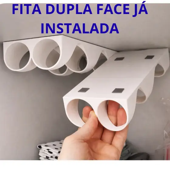 Suporte Para Rolos de Cozinha Organizador para Papel Alumínio Filme PVC Armário - Economia de Espaço