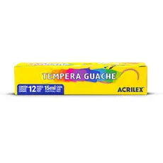 Tinta guache 12 cores 15ml 02012 Acrilex