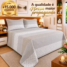 kit Lençol 3Pçs Percal 450 Fios Casal Queen Linha Luxo Premium