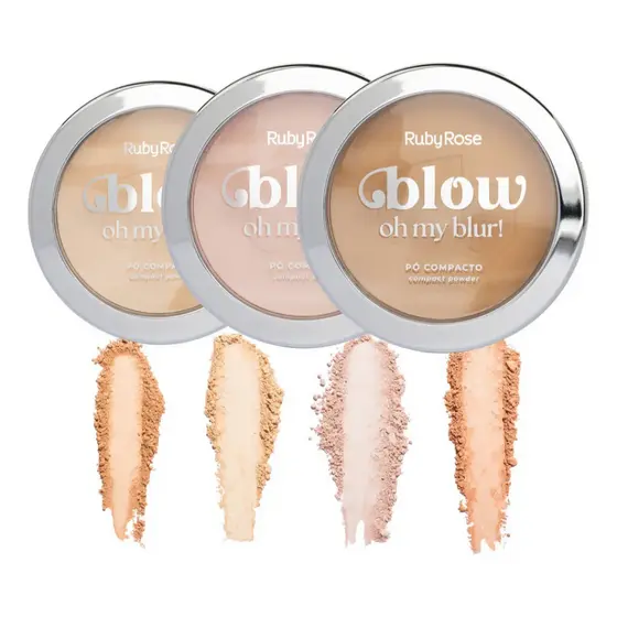 Pó Compacto Ruby Rose Oh My Blur Alta Fixação Efeito Matte – Pó Facial