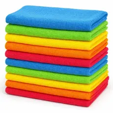 Kit de Panos de Microfibra Multiuso Alta Absorção para Limpeza Doméstica