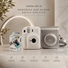 Câmera Instantânea Instax Mini 12 Kit Branco Marfim Fujifilm